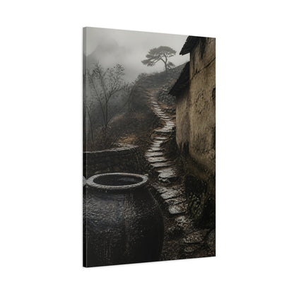 Main Mockup. Wabi Sabi Water Jar shown as canvas print