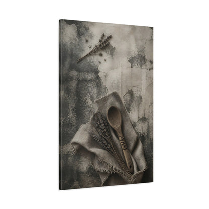 Main Mockup. Wabi Sabi Wooden Spoon shown as canvas print
