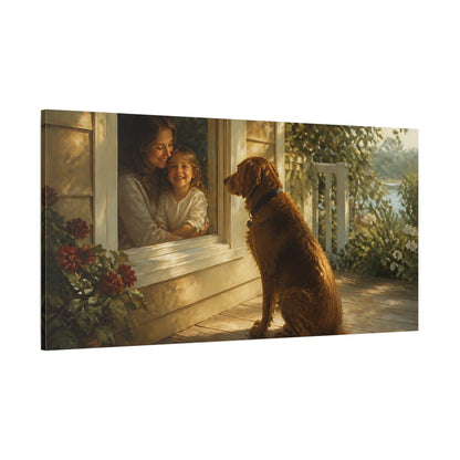 Side Mockup 2. Waiting At The Window shown as canvas print