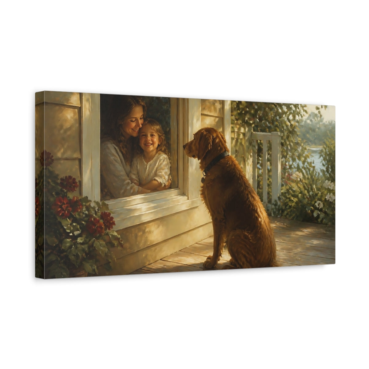 Side Mockup 3. Waiting At The Window shown as canvas print