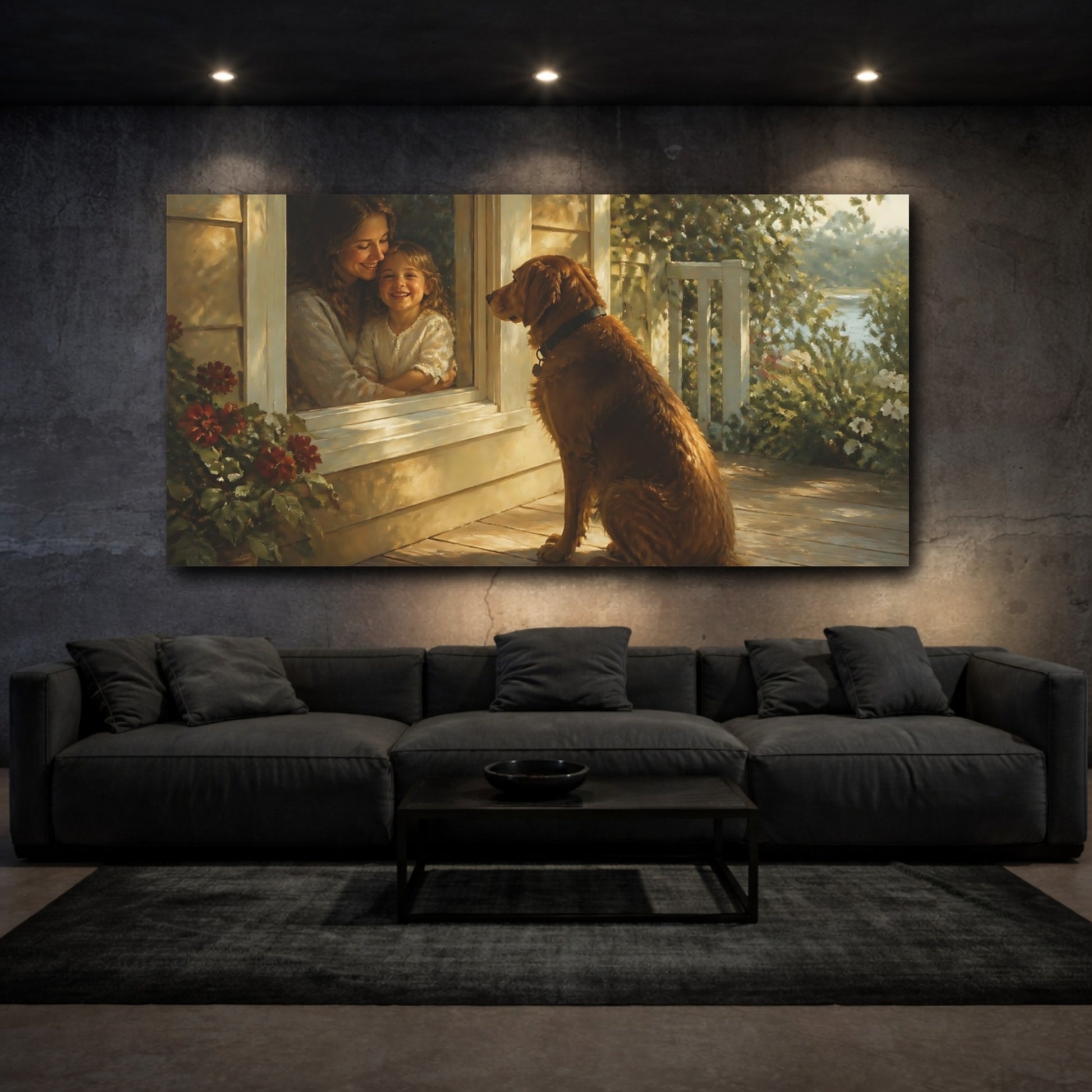 Mockup 3. Waiting At The Window shown as canvas print