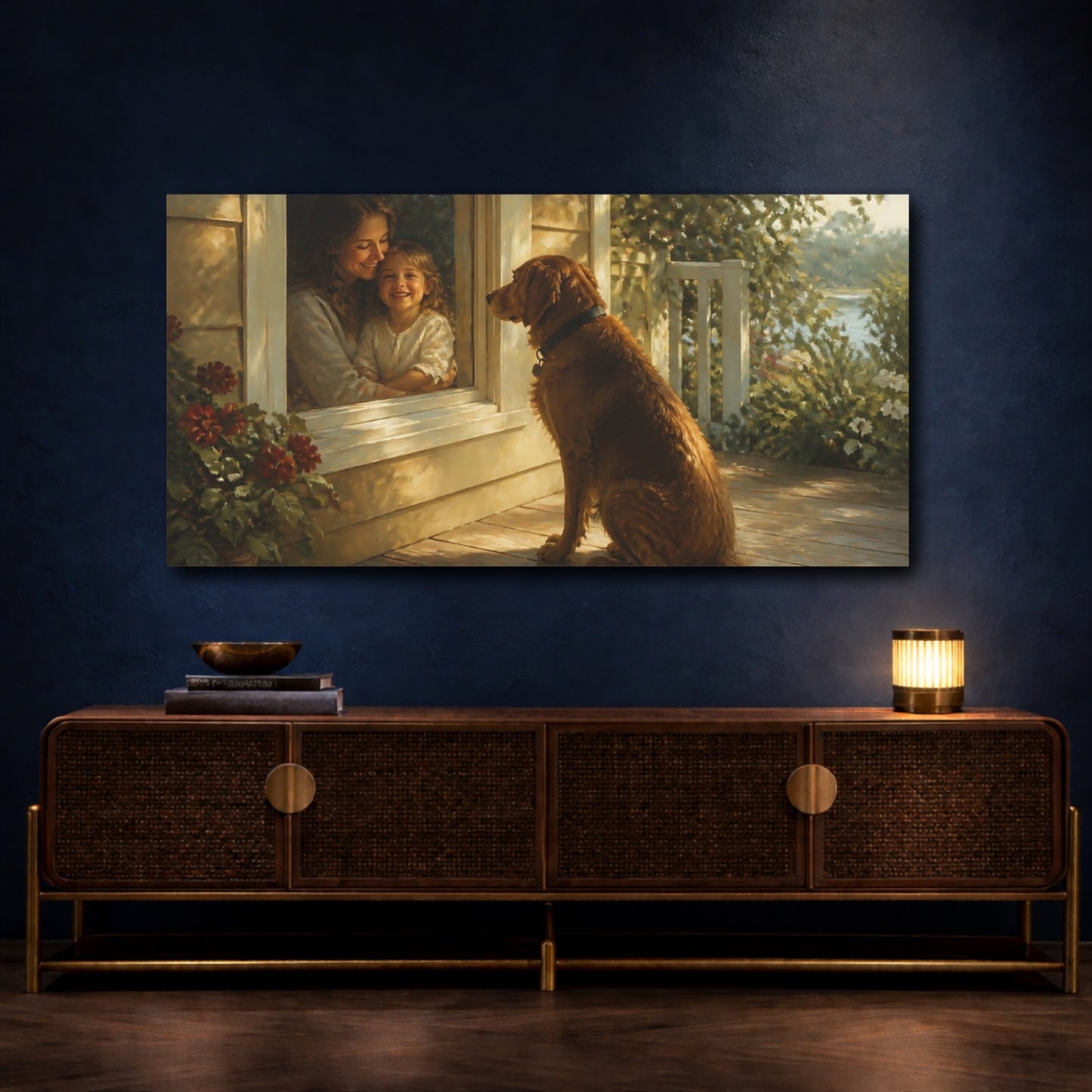 Mockup 4. Waiting At The Window shown as canvas print