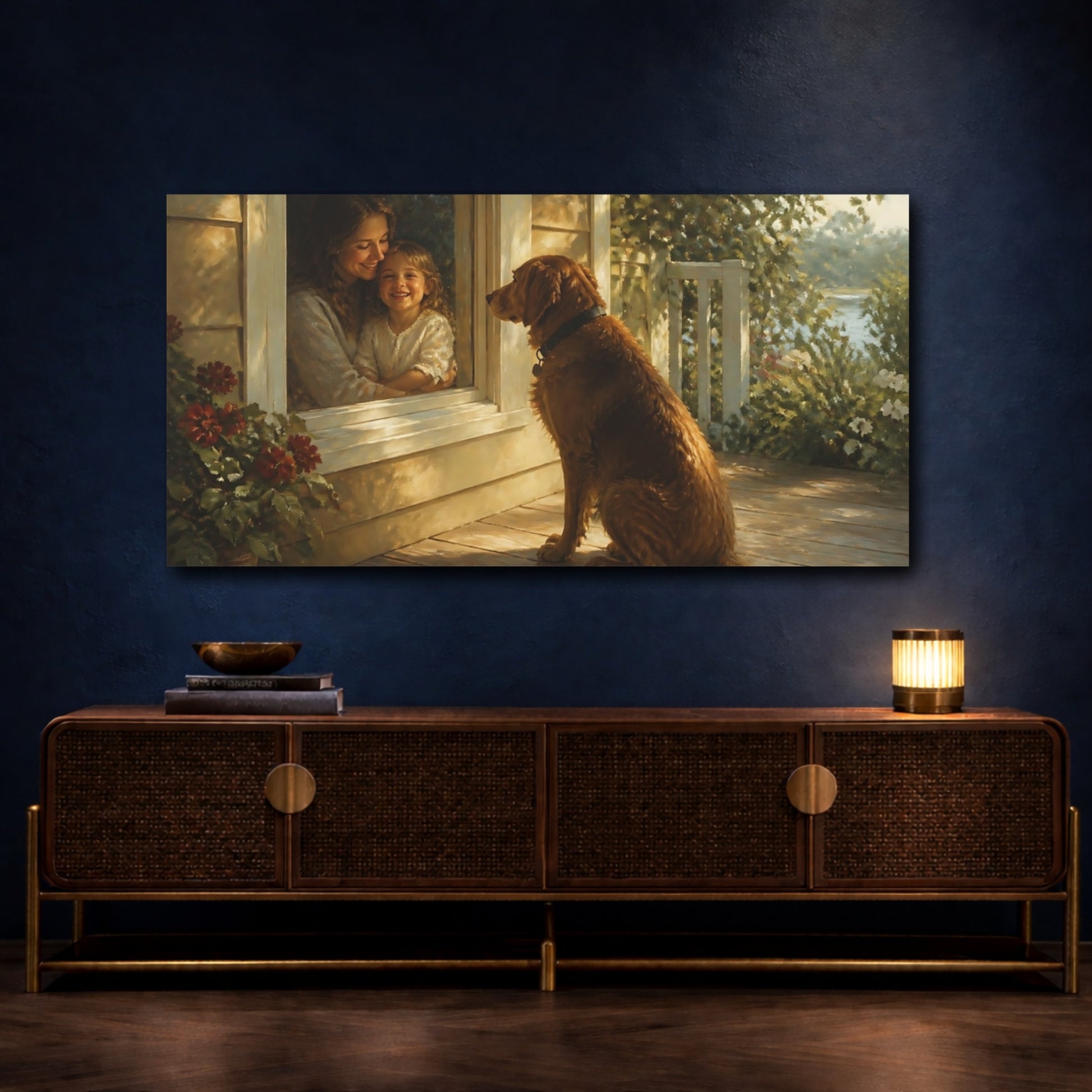 Mockup 4. Waiting At The Window shown as canvas print