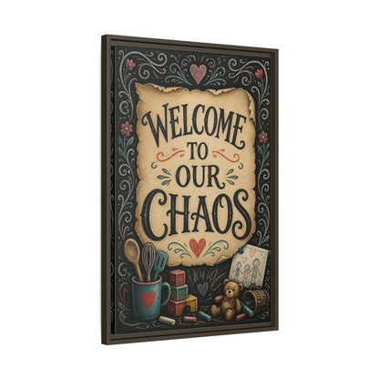 Side Mockup 11. Welcome Quote Sign shown as framed canvas print