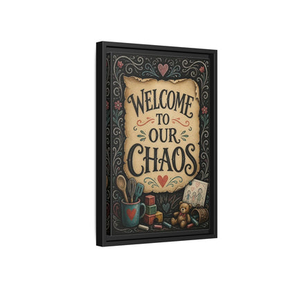 Side Mockup 6. Welcome Quote Sign shown as framed canvas print