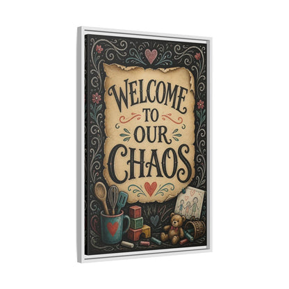 Side Mockup 10. Welcome Quote Sign shown as framed canvas print