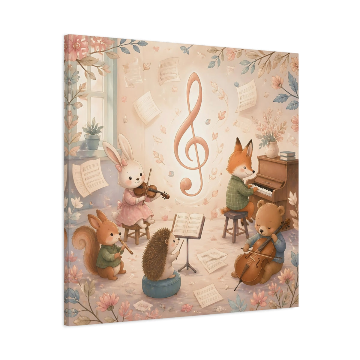 Main Mockup. Woodland Music Ensemble shown as canvas print