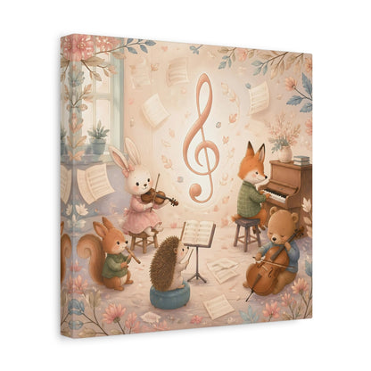 Side Mockup 8. Woodland Music Ensemble shown as canvas print