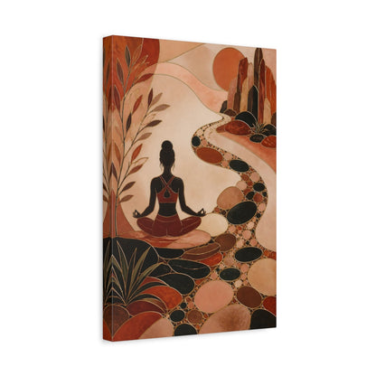 Side Mockup 4. Yoga Meditation Path shown as canvas print