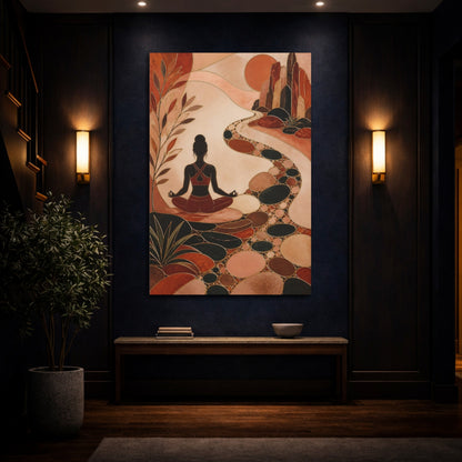 Mockup 4. Yoga Meditation Path shown as canvas print