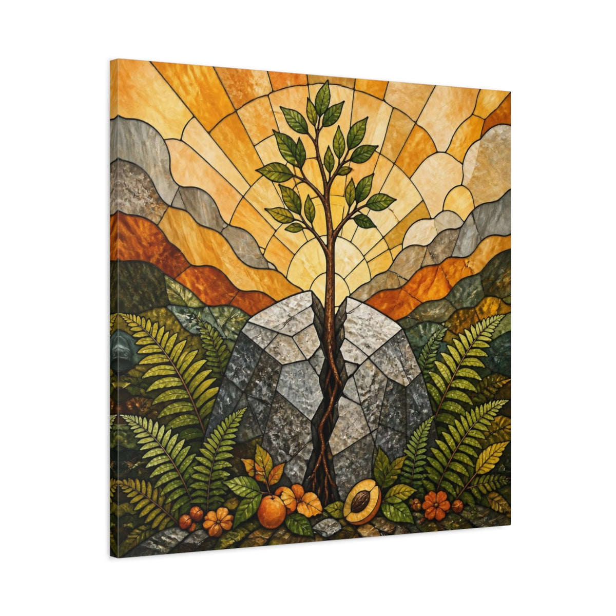 Main Mockup. Young Tree Motivation shown as canvas print