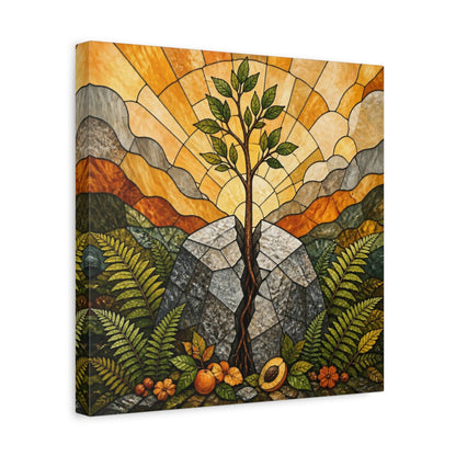 Side Mockup 7. Young Tree Motivation shown as canvas print