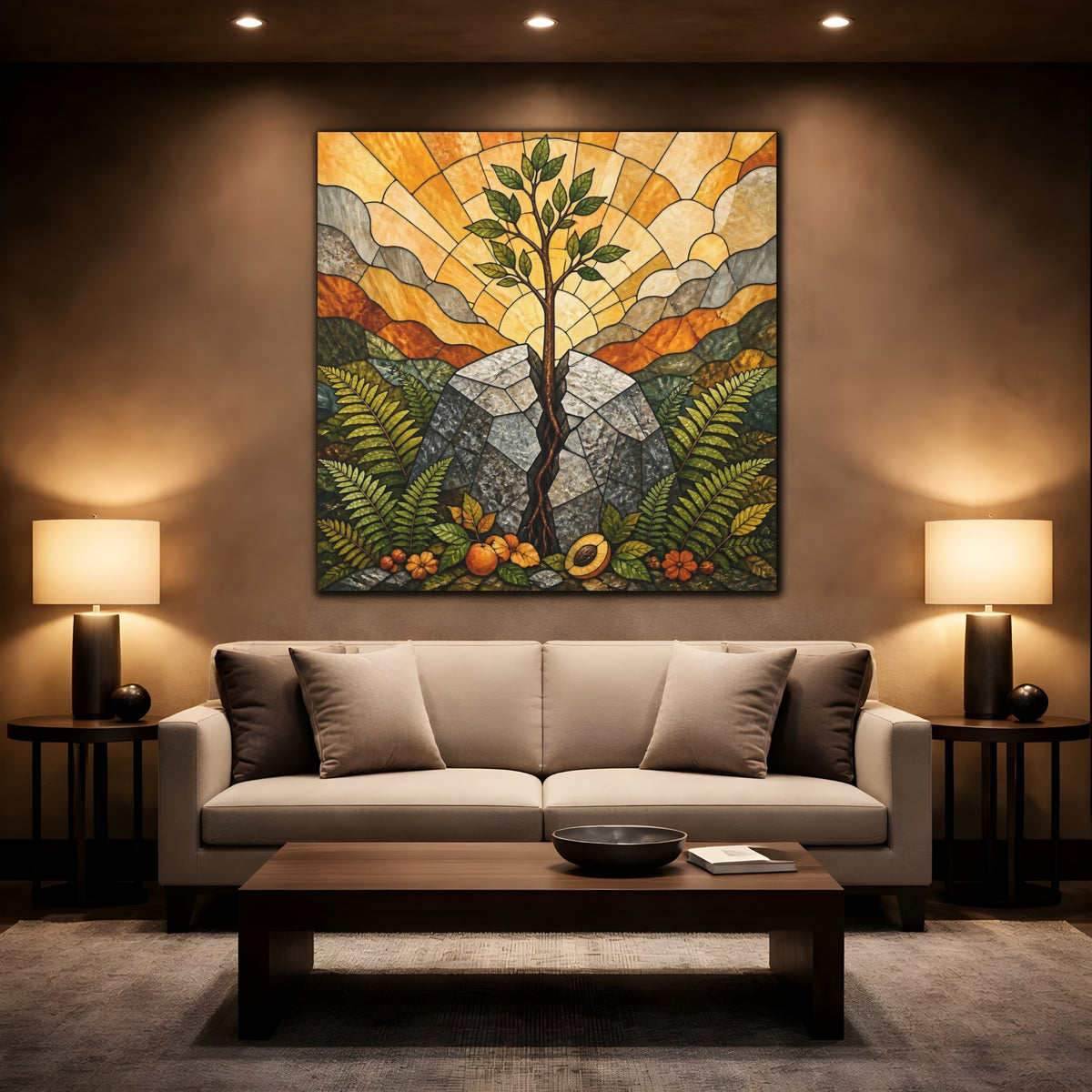 Mockup 2. Young Tree Motivation shown as canvas print