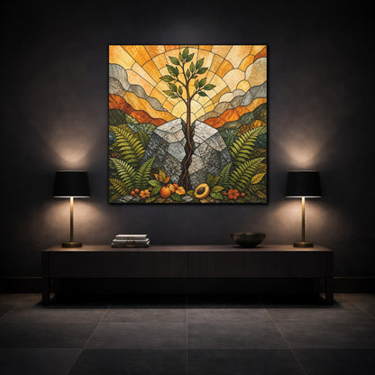 Mockup 3. Young Tree Motivation shown as canvas print
