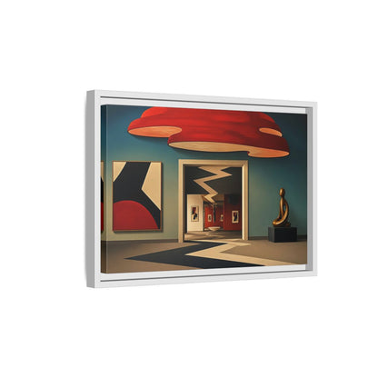Side Mockup 4. Zigzag Gallery Doorway shown as framed canvas print