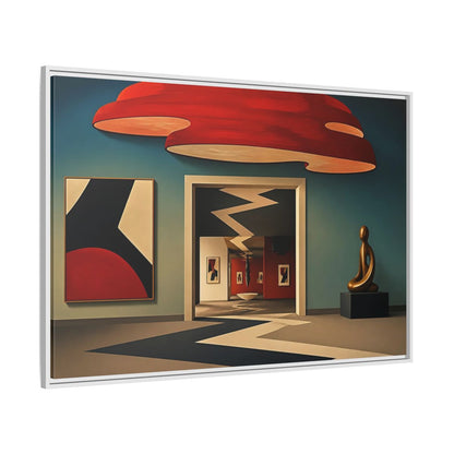 Side Mockup 7. Zigzag Gallery Doorway shown as framed canvas print