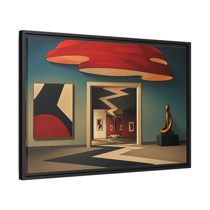 Side Mockup 14. Zigzag Gallery Doorway shown as framed canvas print