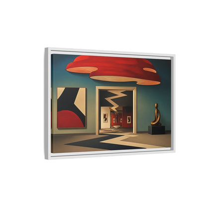 Side Mockup 1. Zigzag Gallery Doorway shown as framed canvas print