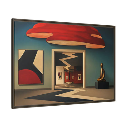 Side Mockup 8. Zigzag Gallery Doorway shown as framed canvas print