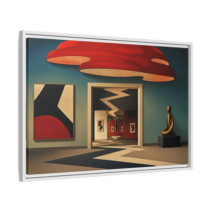 Side Mockup 10. Zigzag Gallery Doorway shown as framed canvas print