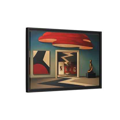 Side Mockup 3. Zigzag Gallery Doorway shown as framed canvas print