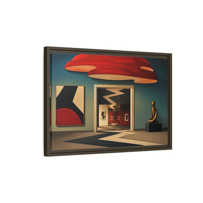 Side Mockup 2. Zigzag Gallery Doorway shown as framed canvas print