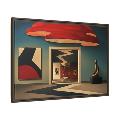 Main Mockup. Zigzag Gallery Doorway shown as framed canvas print