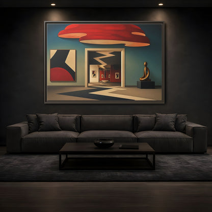 Mockup 3. Zigzag Gallery Doorway shown as framed canvas print